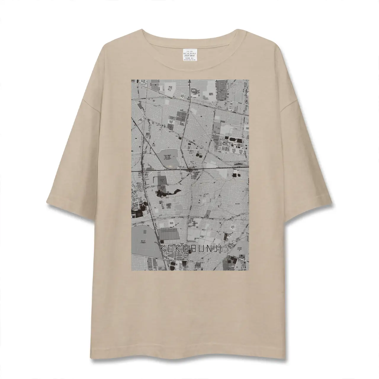 【国分寺（東京都）】地図柄ビッグシルエットTシャツ