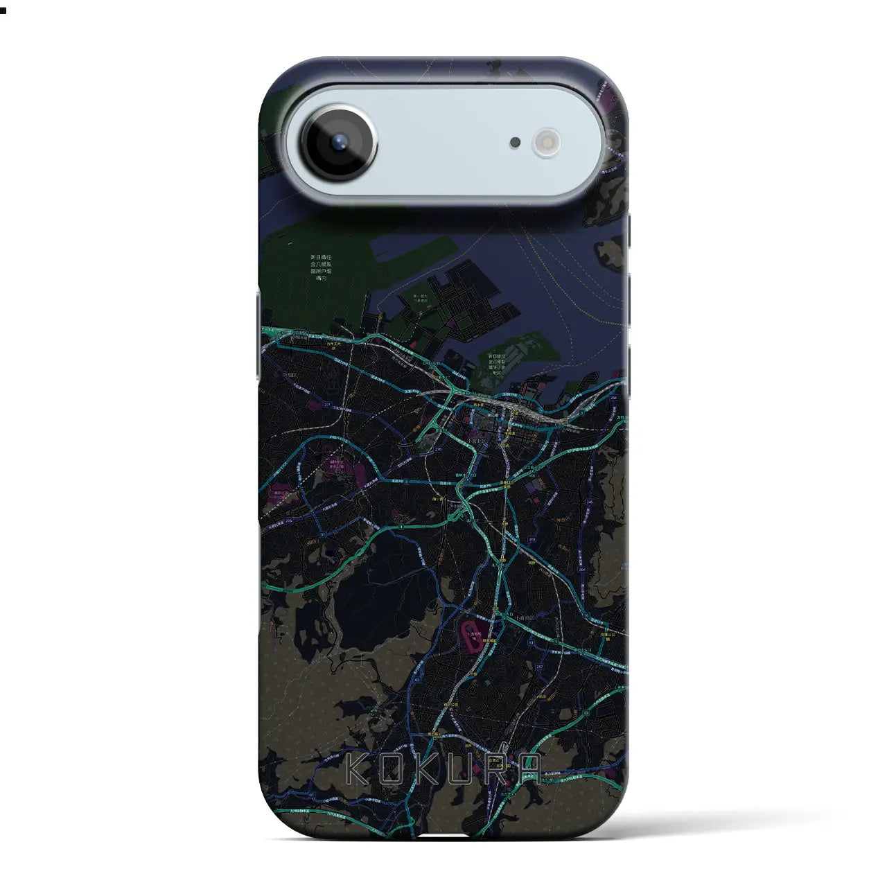 【小倉（福岡県）】地図柄iPhoneケース（バックカバータイプ）