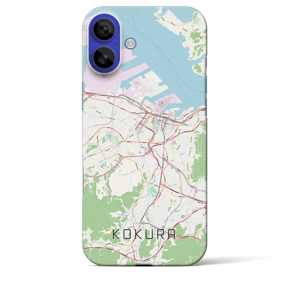 【小倉（福岡県）】地図柄iPhoneケース（バックカバータイプ）ナチュラル・iPhone 16 Pro Max 用