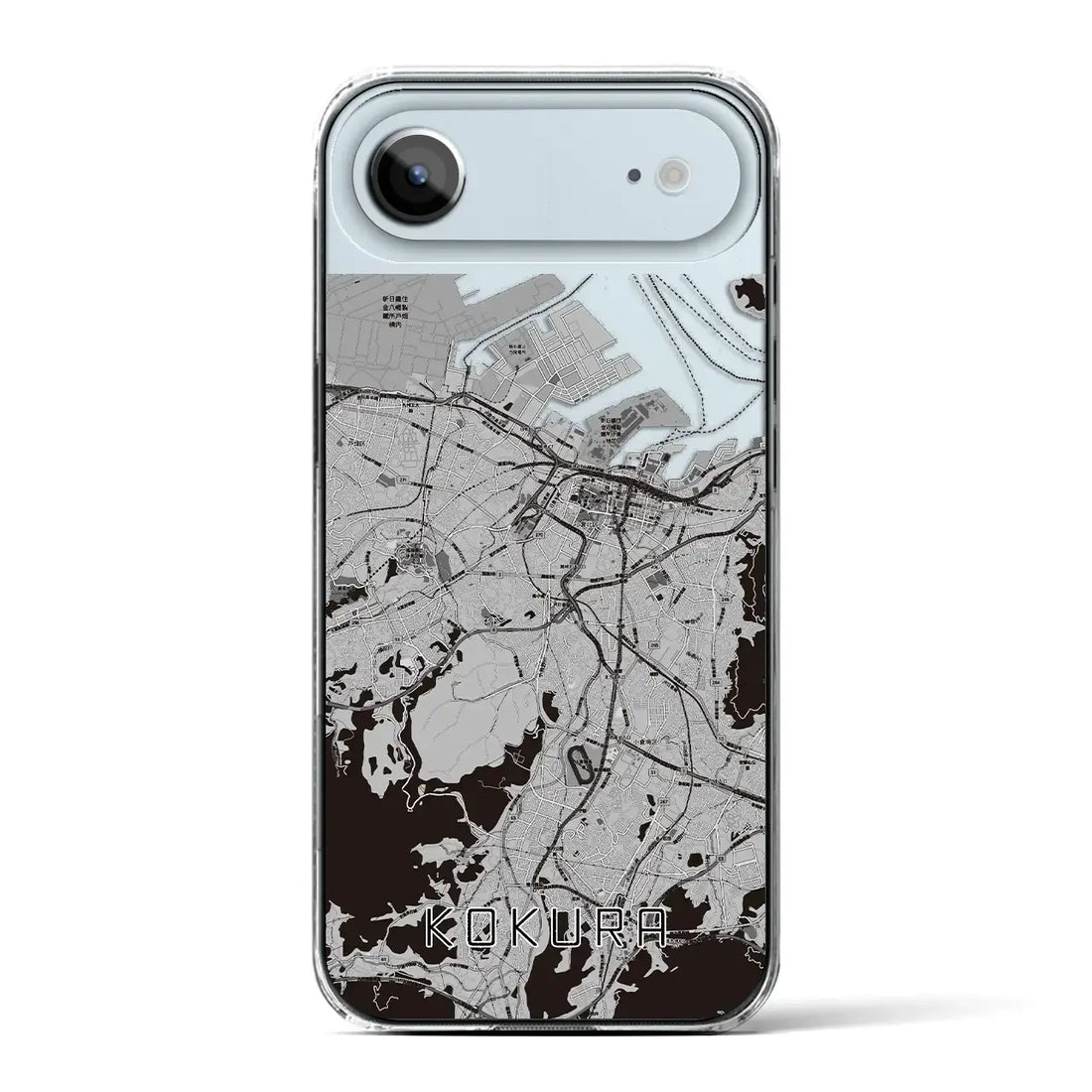 【小倉(福岡県)】地図柄iPhoneケース(クリアタイプ)モノトーン・iPhone 17 Pro Max 用