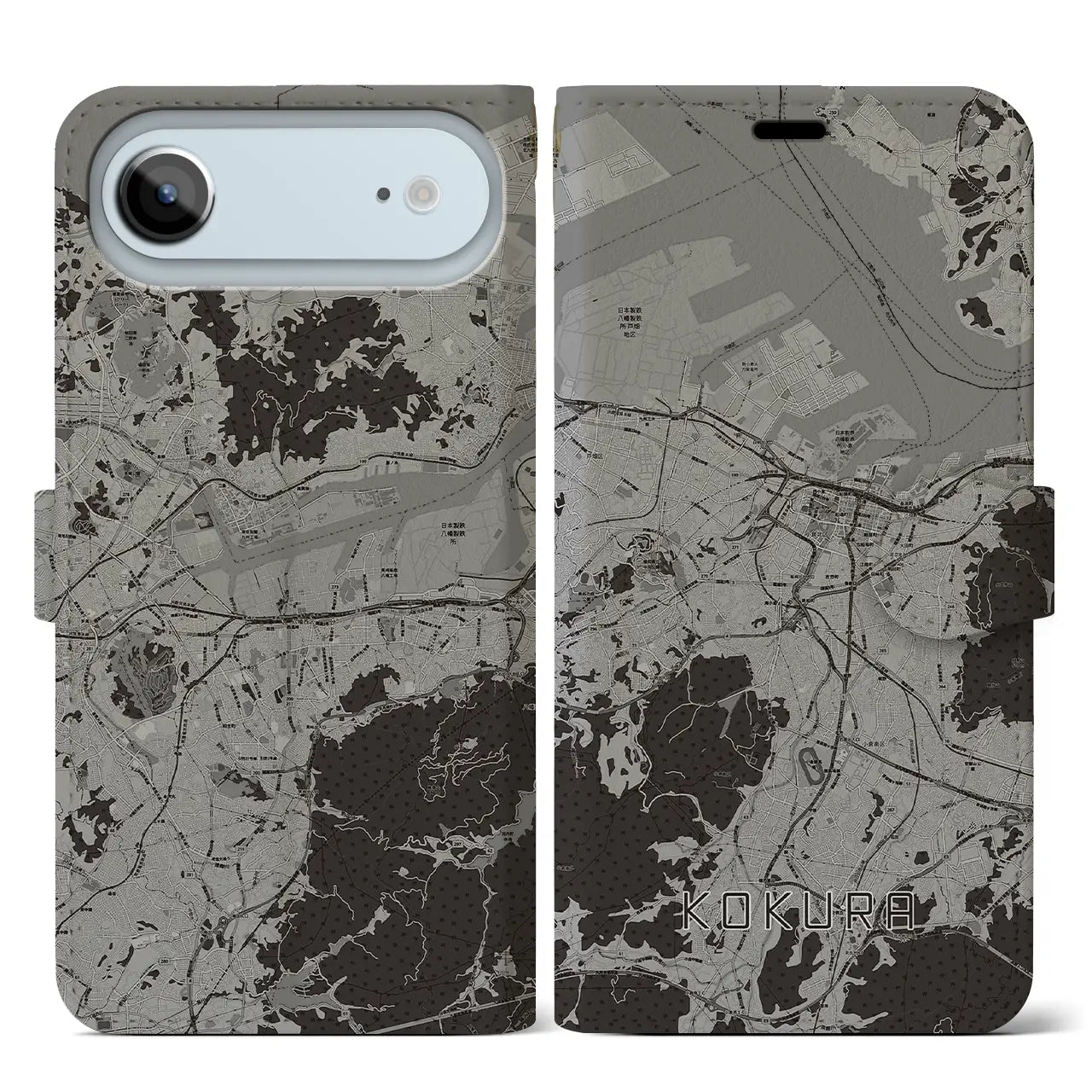 【小倉（福岡県）】地図柄iPhoneケース（手帳タイプ）