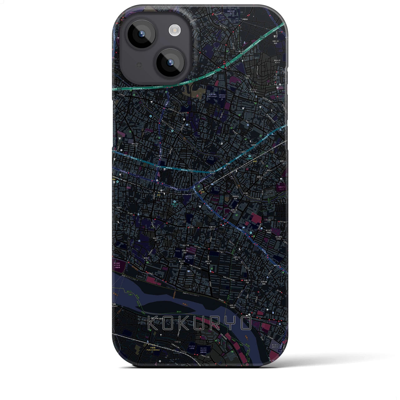 【国領（東京都）】地図柄iPhoneケース（バックカバータイプ）