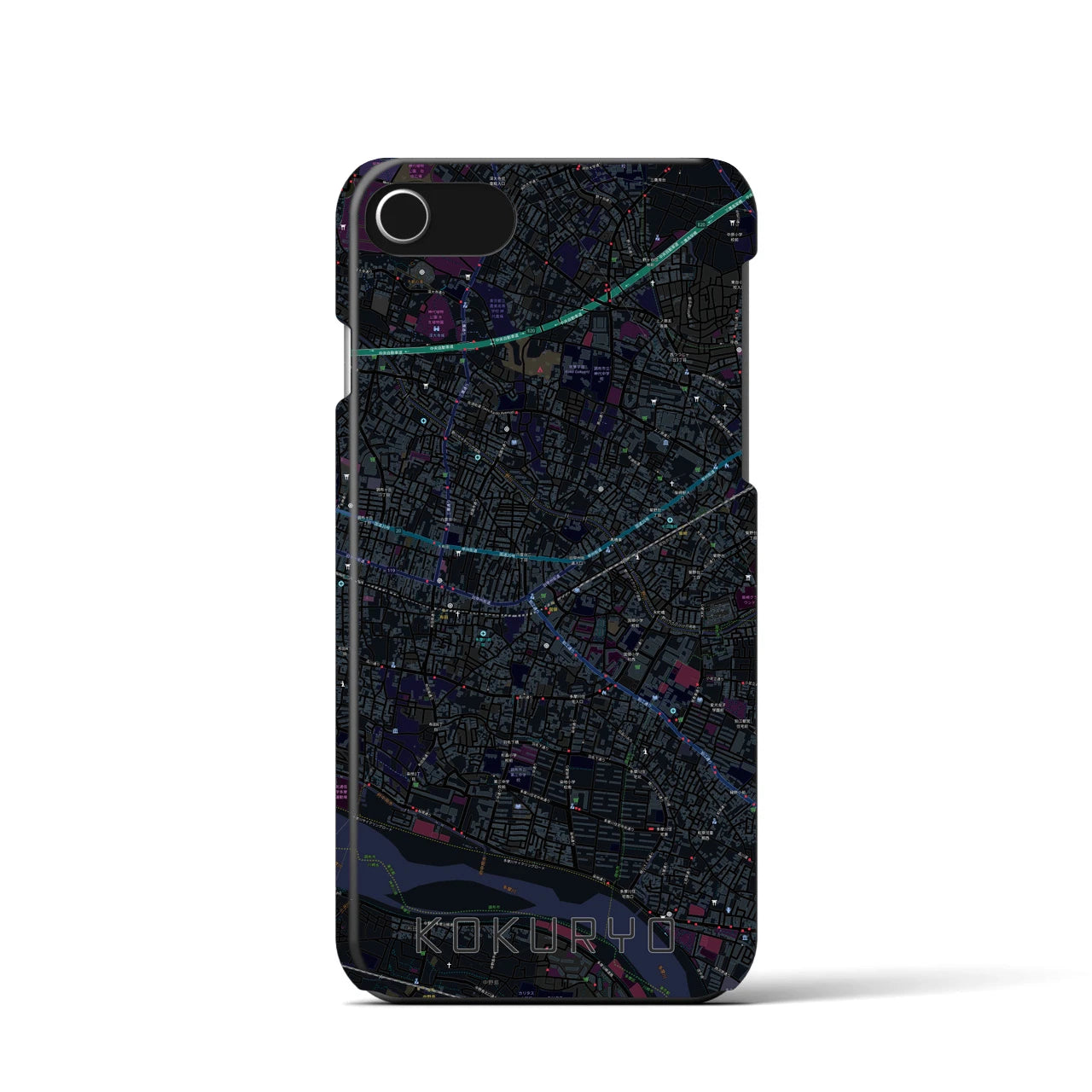 【国領（東京都）】地図柄iPhoneケース（バックカバータイプ）