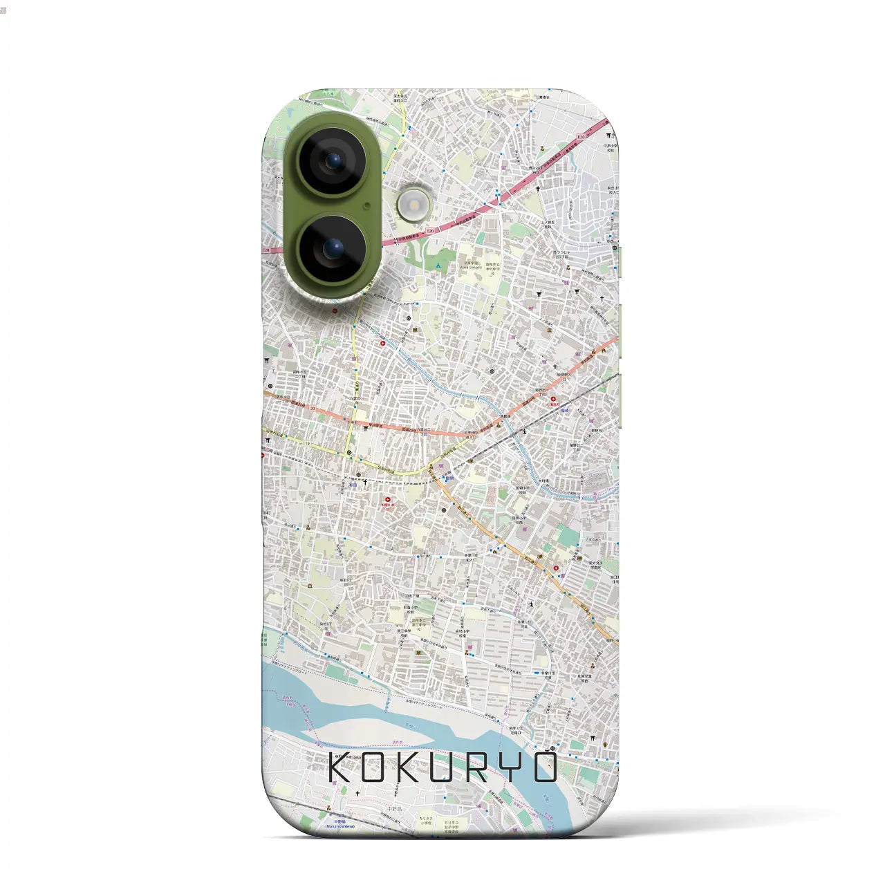 【国領（東京都）】地図柄iPhoneケース（バックカバータイプ）