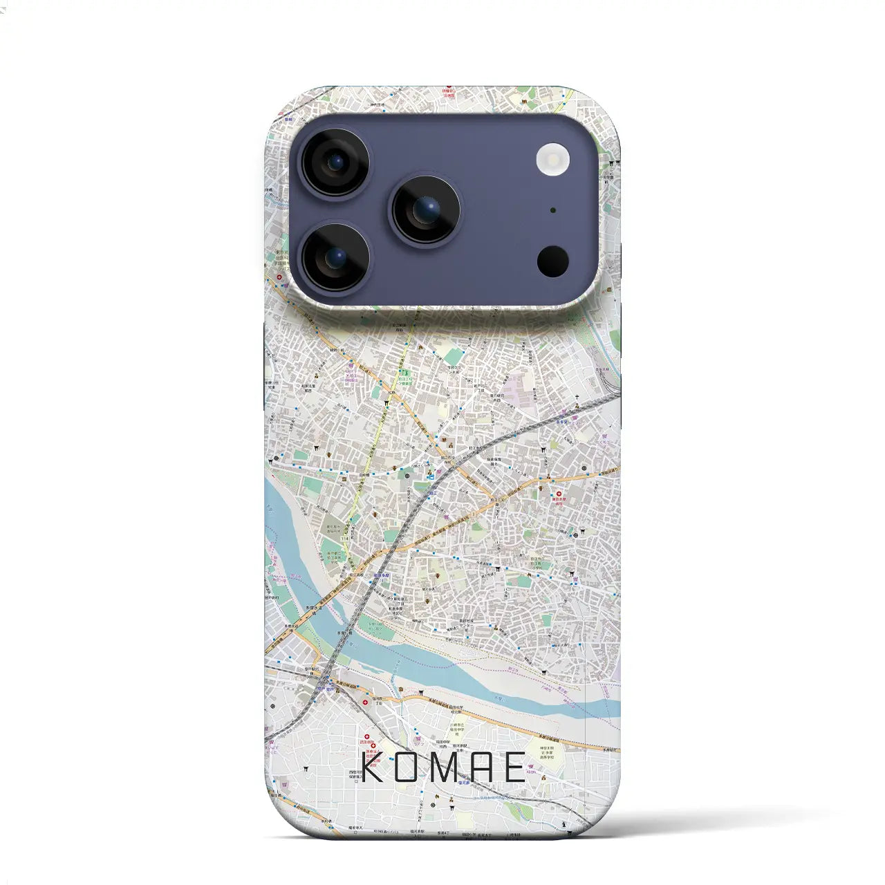 【狛江（東京都）】地図柄iPhoneケース（バックカバータイプ）