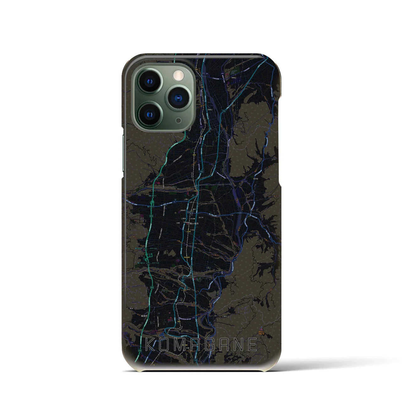 【駒ヶ根（長野県）】地図柄iPhoneケース（バックカバータイプ）
