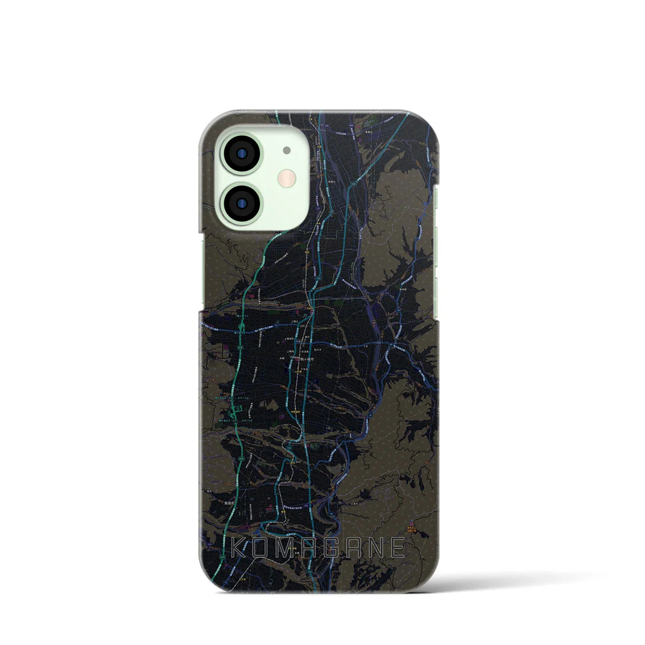 【駒ヶ根（長野県）】地図柄iPhoneケース（バックカバータイプ）
