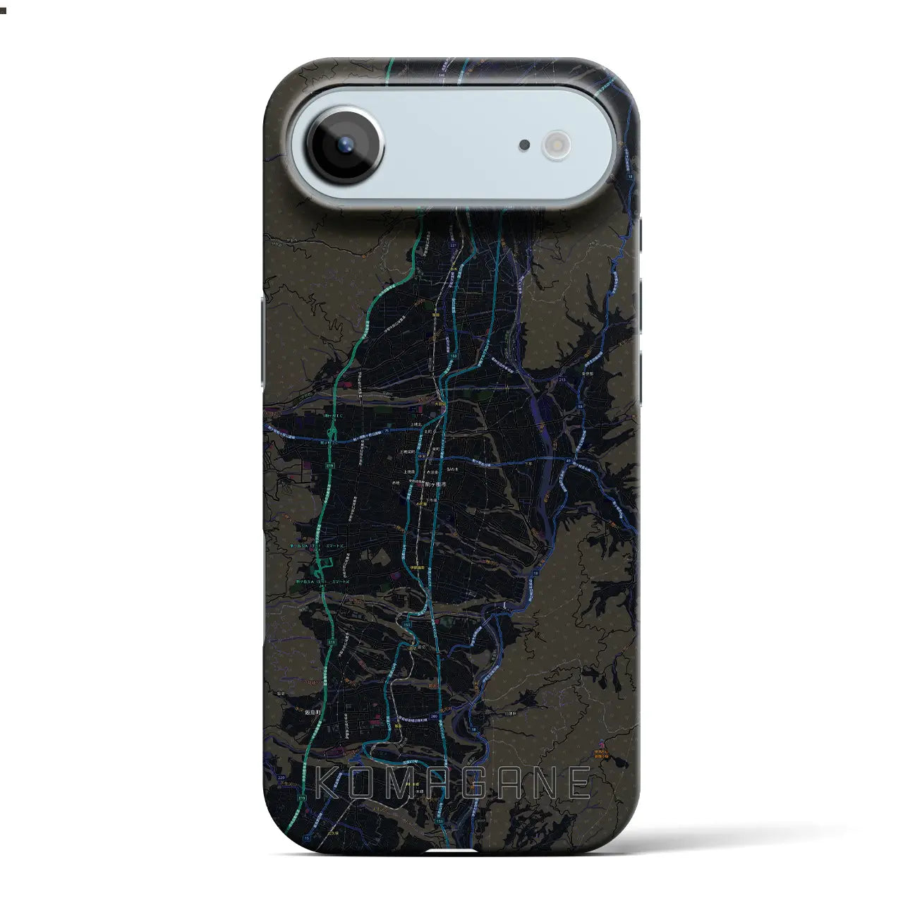 【駒ヶ根（長野県）】地図柄iPhoneケース（バックカバータイプ）