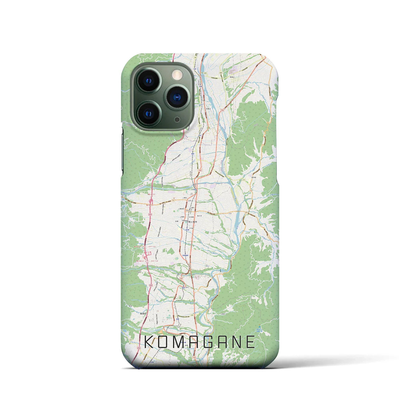 【駒ヶ根（長野県）】地図柄iPhoneケース（バックカバータイプ）