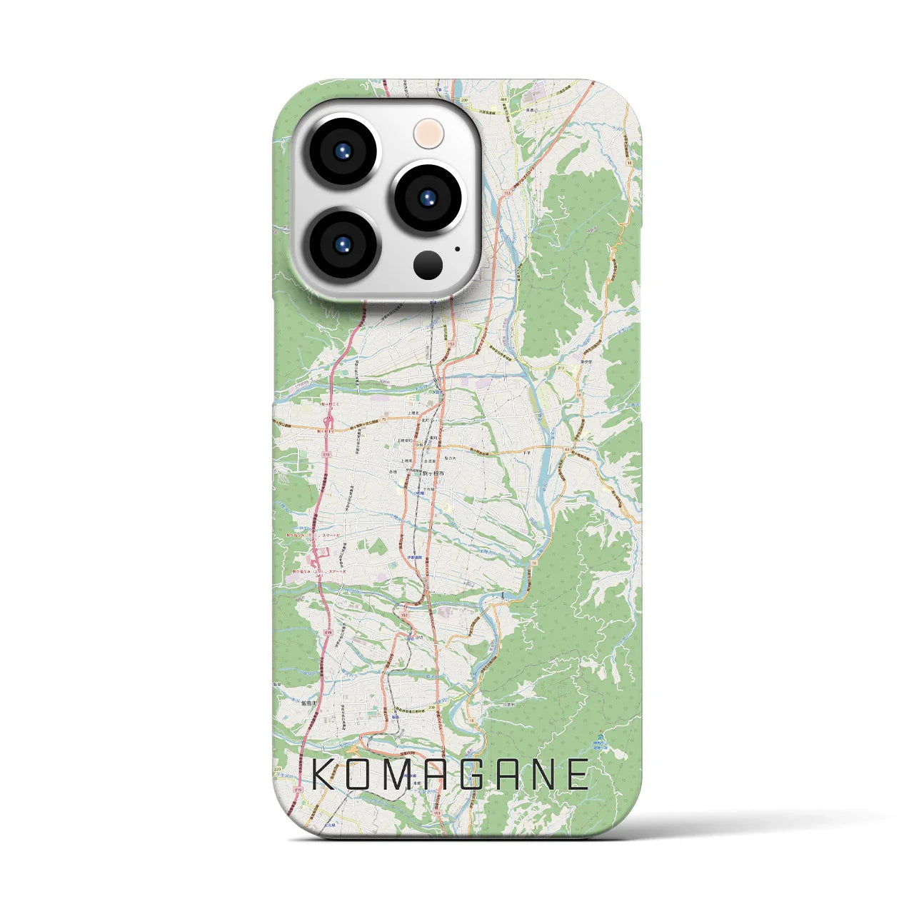 【駒ヶ根（長野県）】地図柄iPhoneケース（バックカバータイプ）
