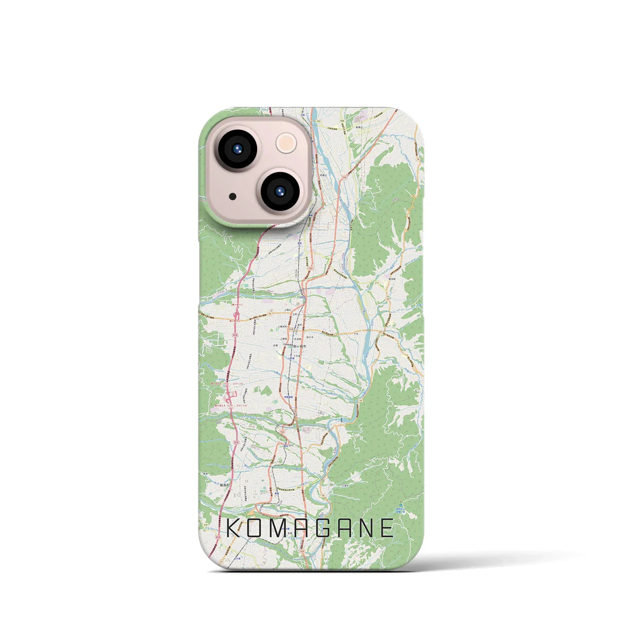 【駒ヶ根（長野県）】地図柄iPhoneケース（バックカバータイプ）