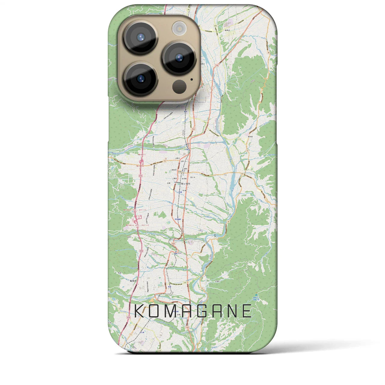【駒ヶ根（長野県）】地図柄iPhoneケース（バックカバータイプ）