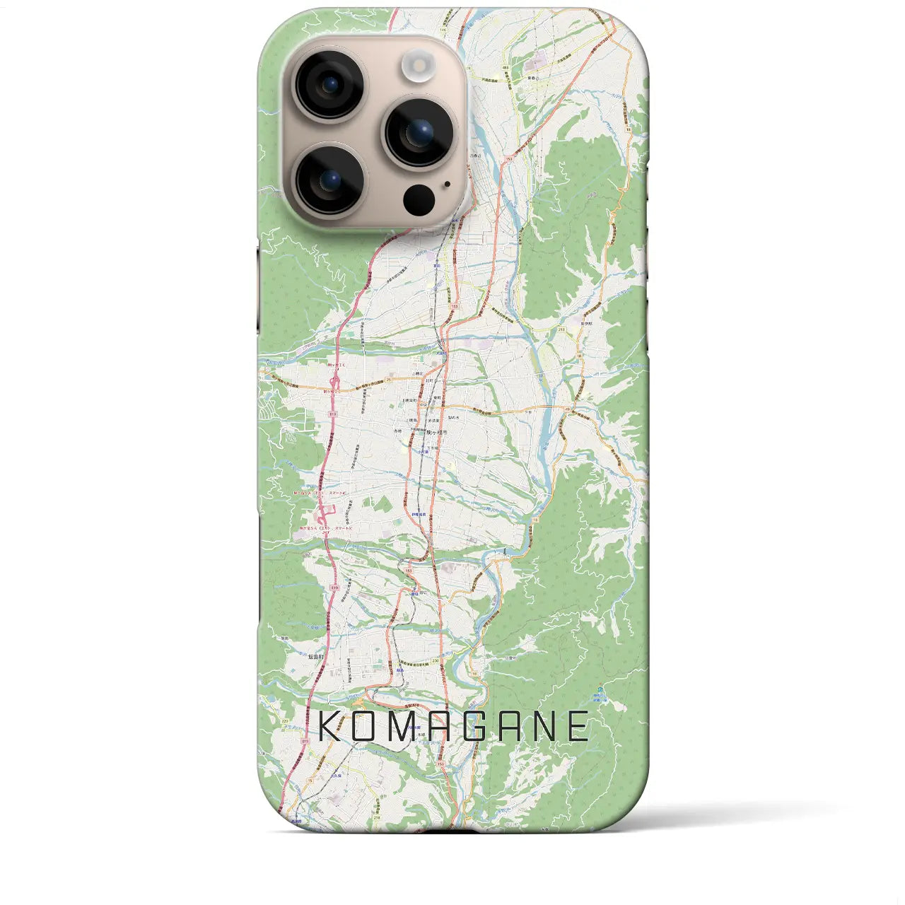 【駒ヶ根（長野県）】地図柄iPhoneケース（バックカバータイプ）