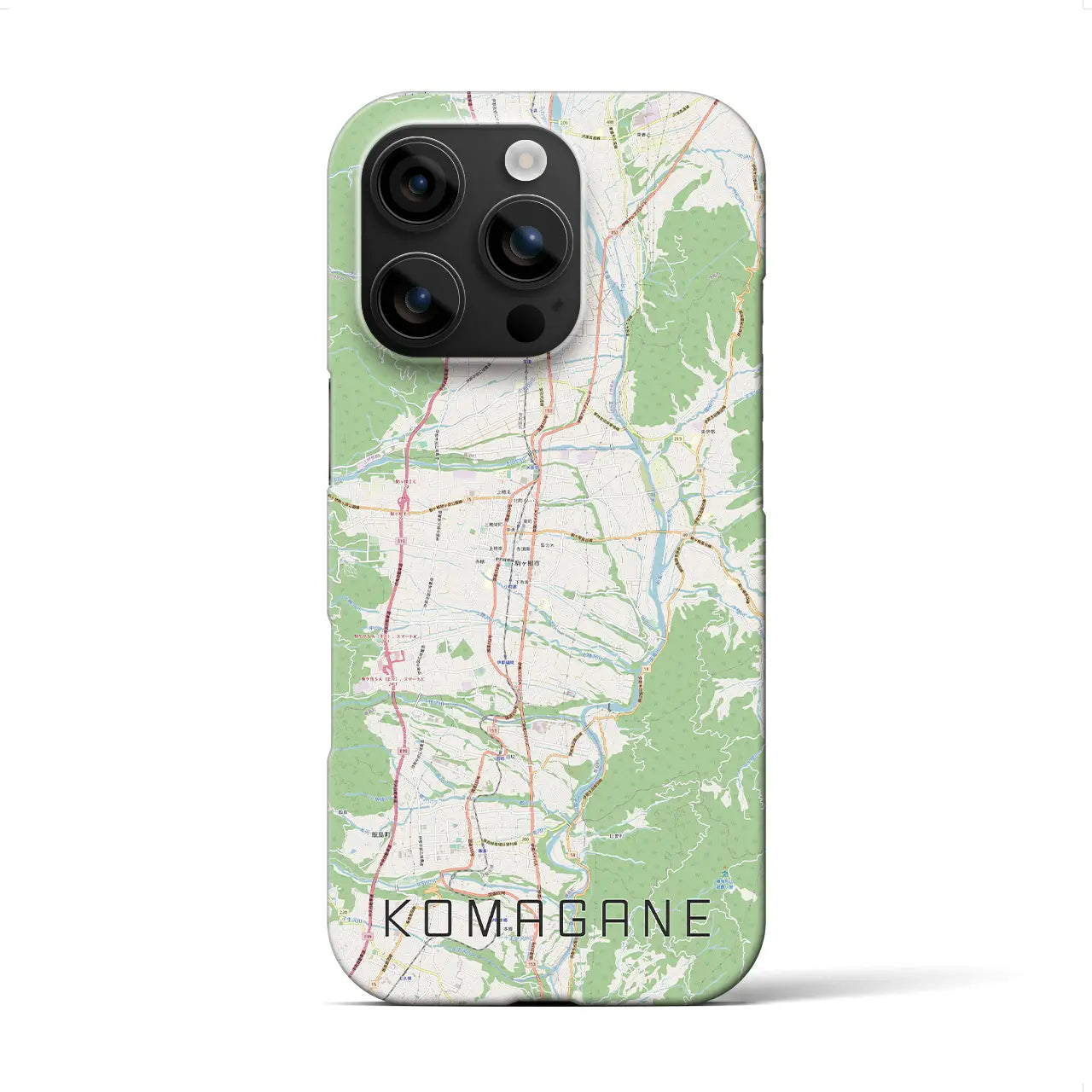 【駒ヶ根（長野県）】地図柄iPhoneケース（バックカバータイプ）
