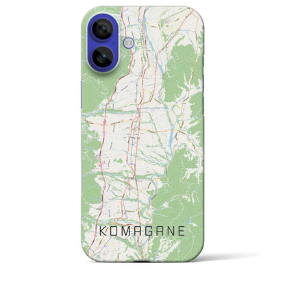 【駒ヶ根（長野県）】地図柄iPhoneケース（バックカバータイプ）ナチュラル・iPhone 16 Pro Max 用