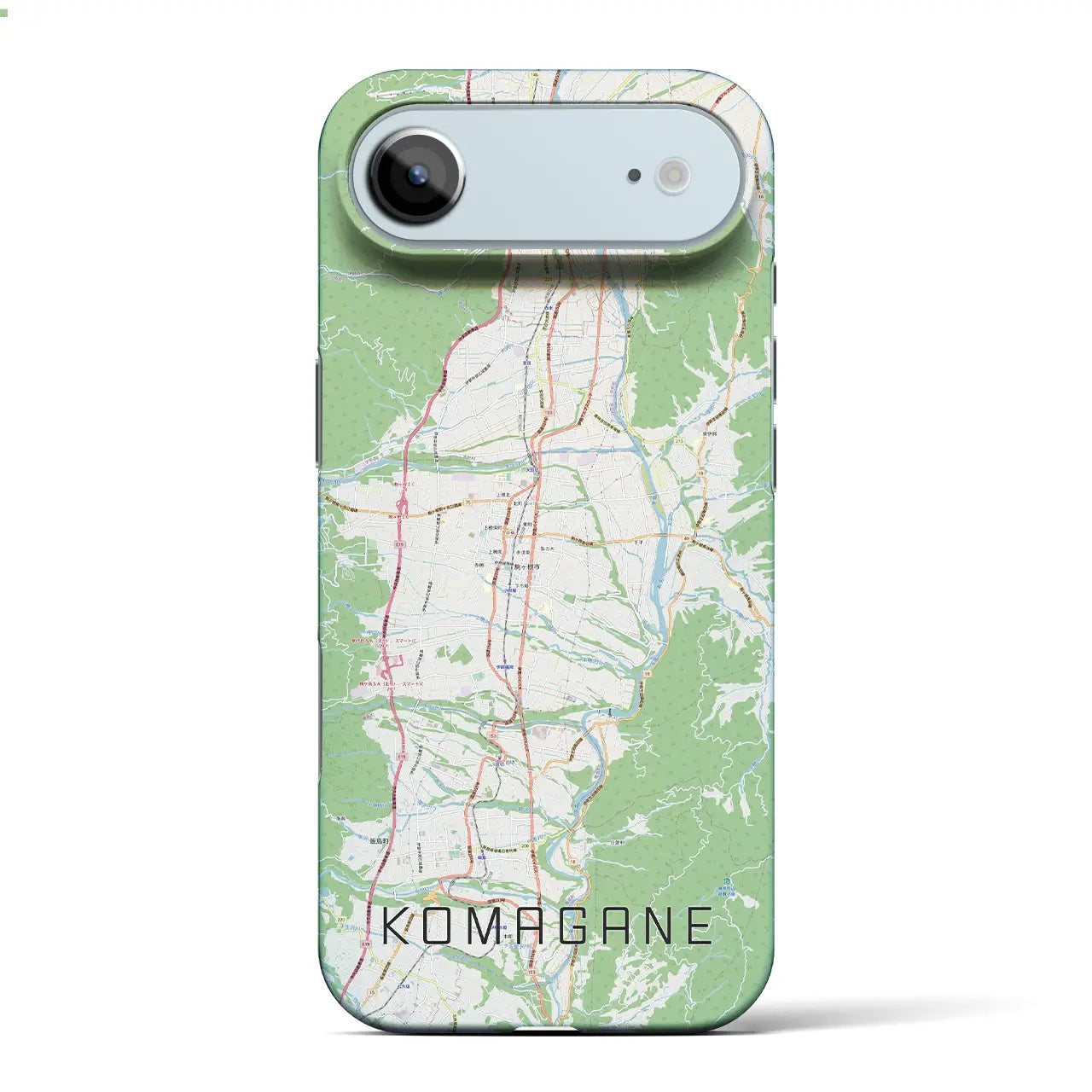 【駒ヶ根（長野県）】地図柄iPhoneケース（バックカバータイプ）