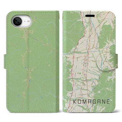 【駒ヶ根（長野県）】地図柄iPhoneケース（手帳タイプ）