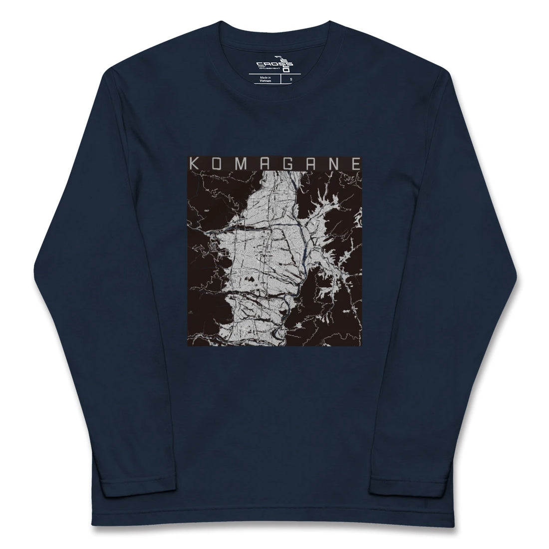 【駒ヶ根（長野県）】地図柄ロングスリーブTシャツ
