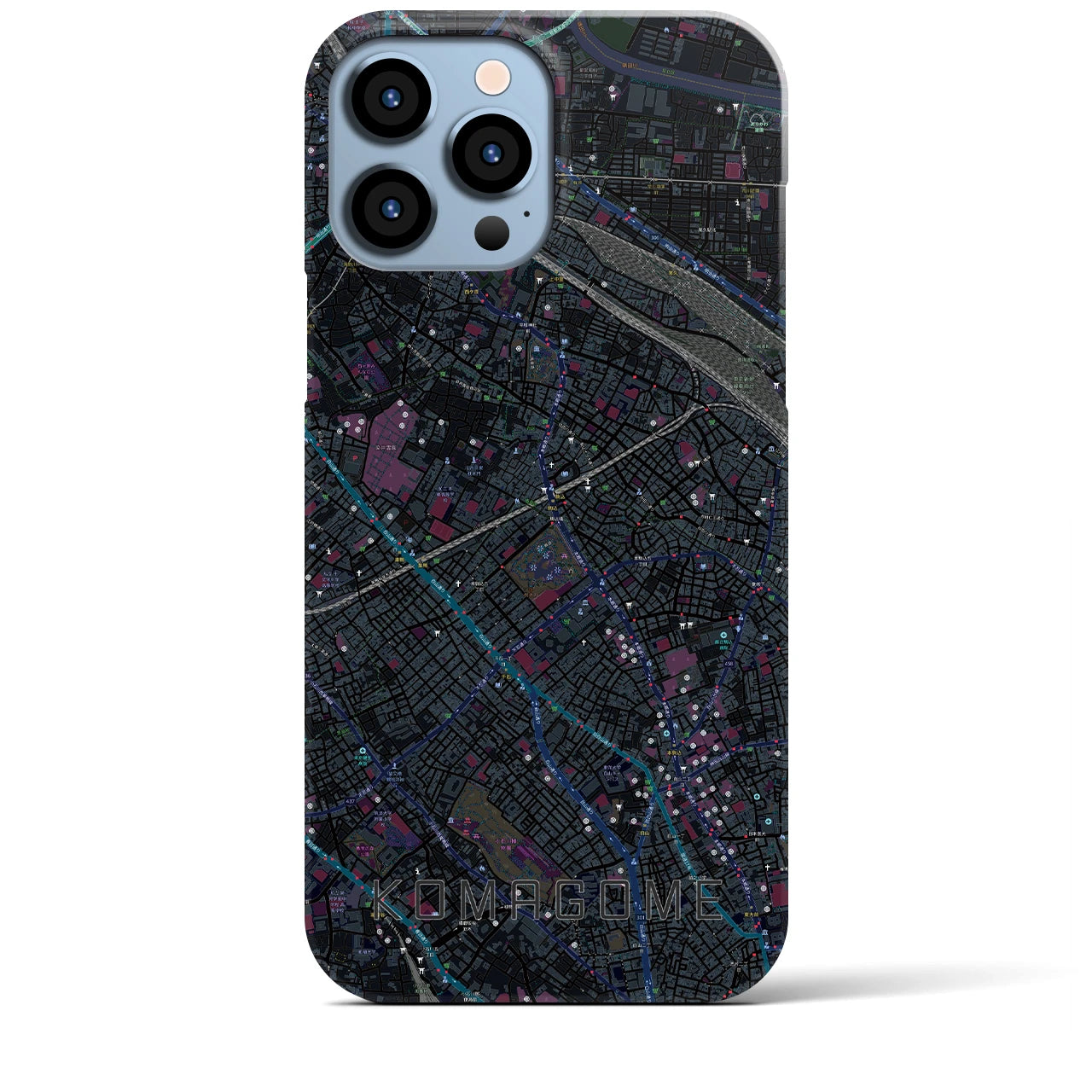 【駒込（東京都）】地図柄iPhoneケース（バックカバータイプ）