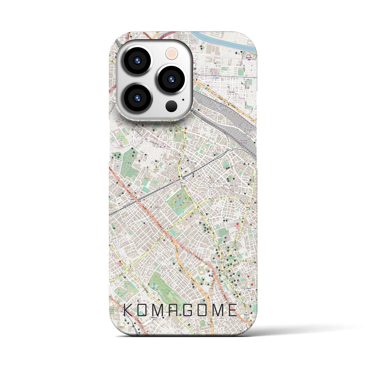 【駒込（東京都）】地図柄iPhoneケース（バックカバータイプ）