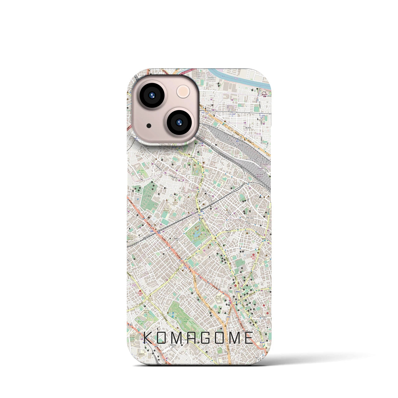 【駒込（東京都）】地図柄iPhoneケース（バックカバータイプ）