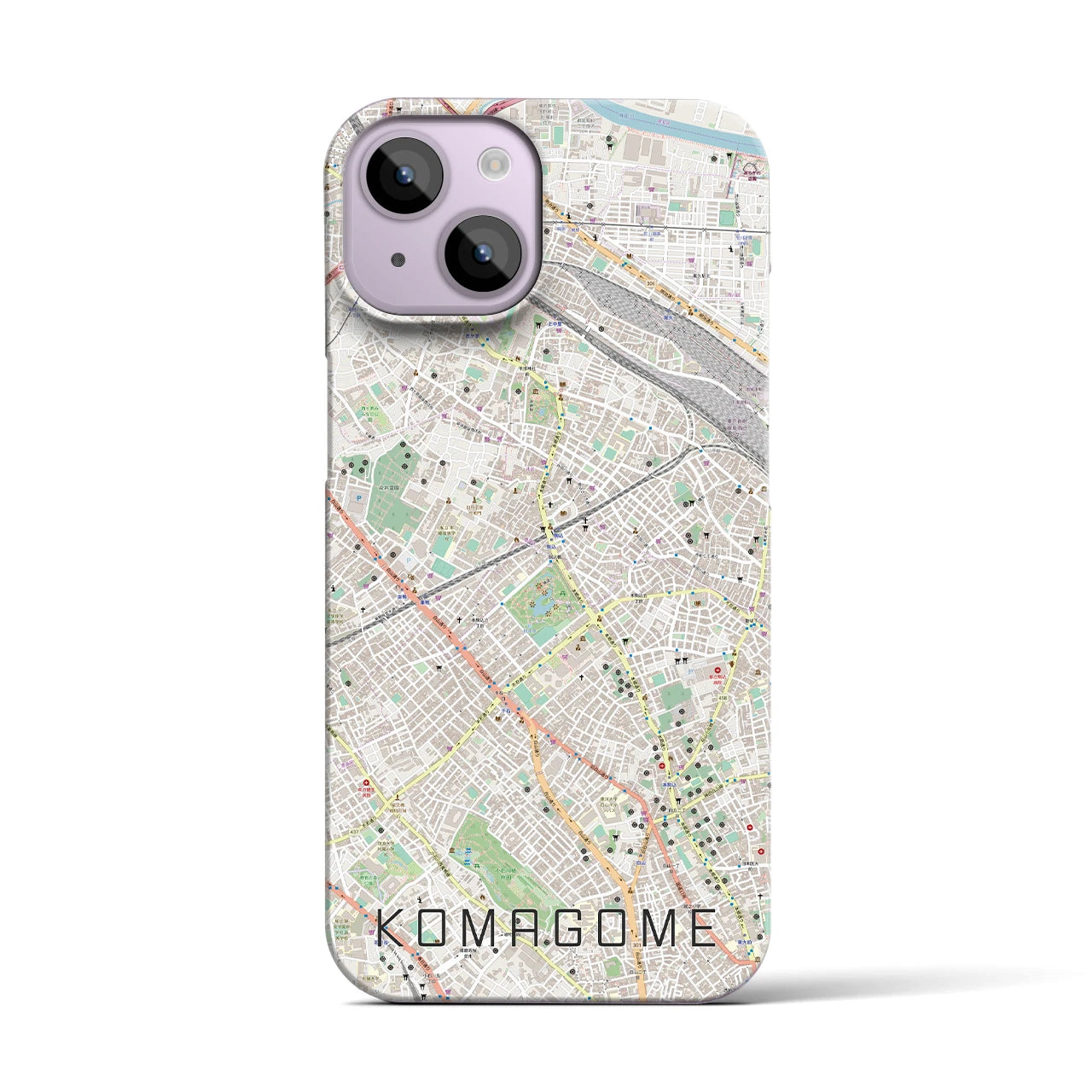 【駒込（東京都）】地図柄iPhoneケース（バックカバータイプ）