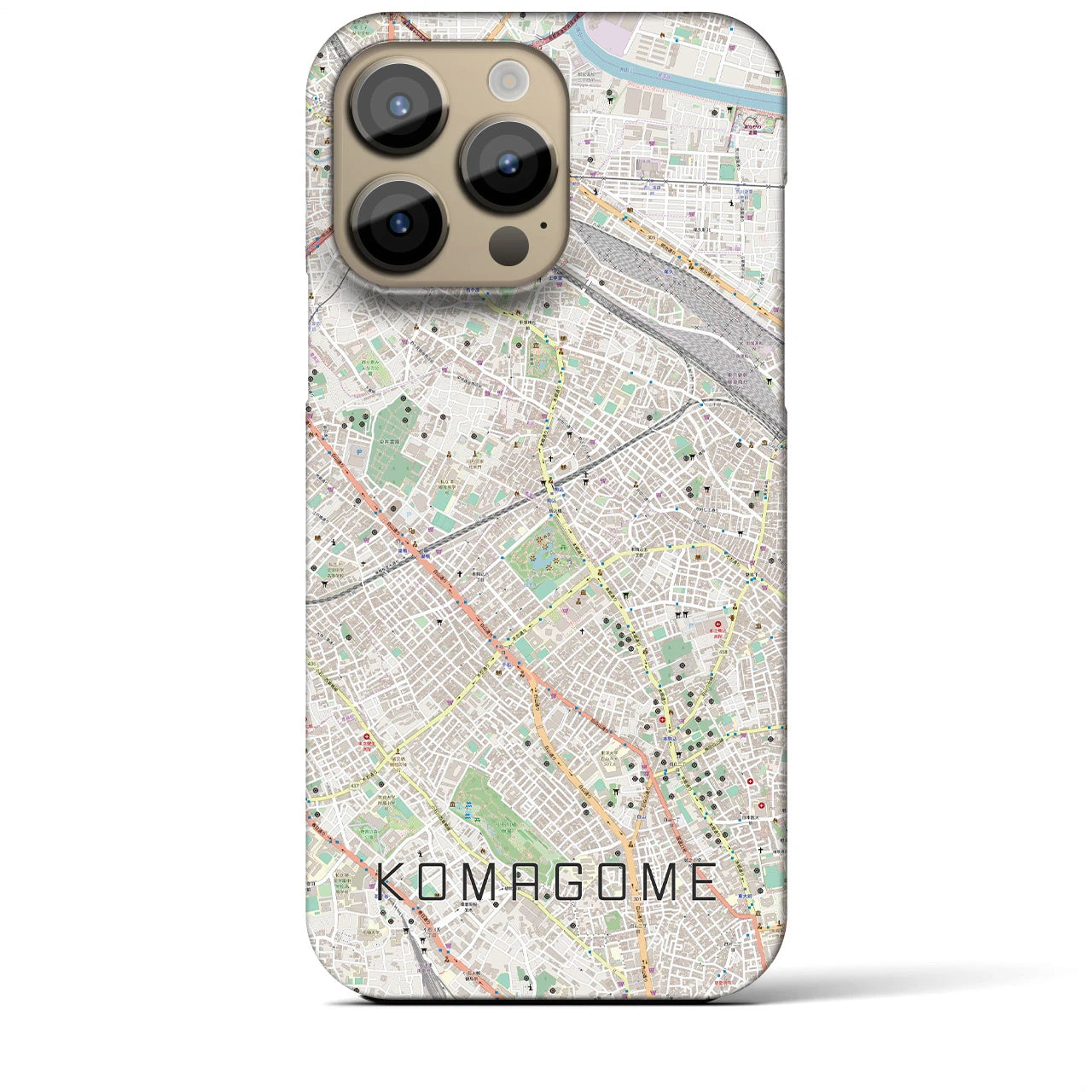 【駒込（東京都）】地図柄iPhoneケース（バックカバータイプ）