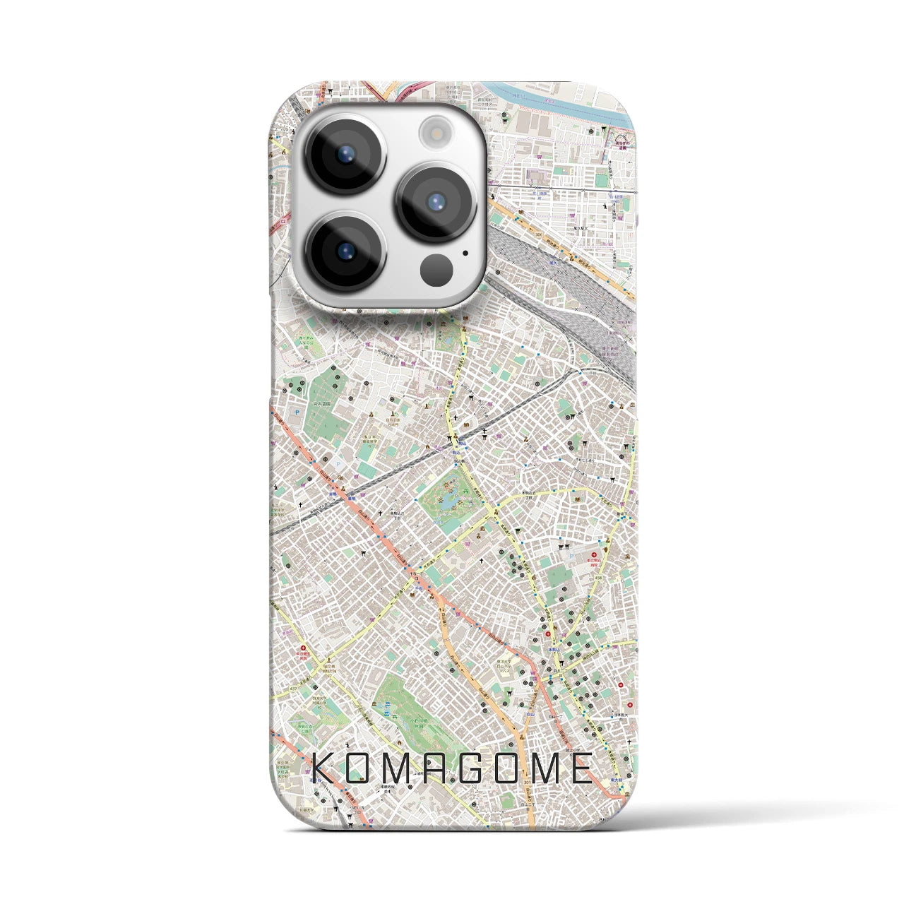 【駒込（東京都）】地図柄iPhoneケース（バックカバータイプ）