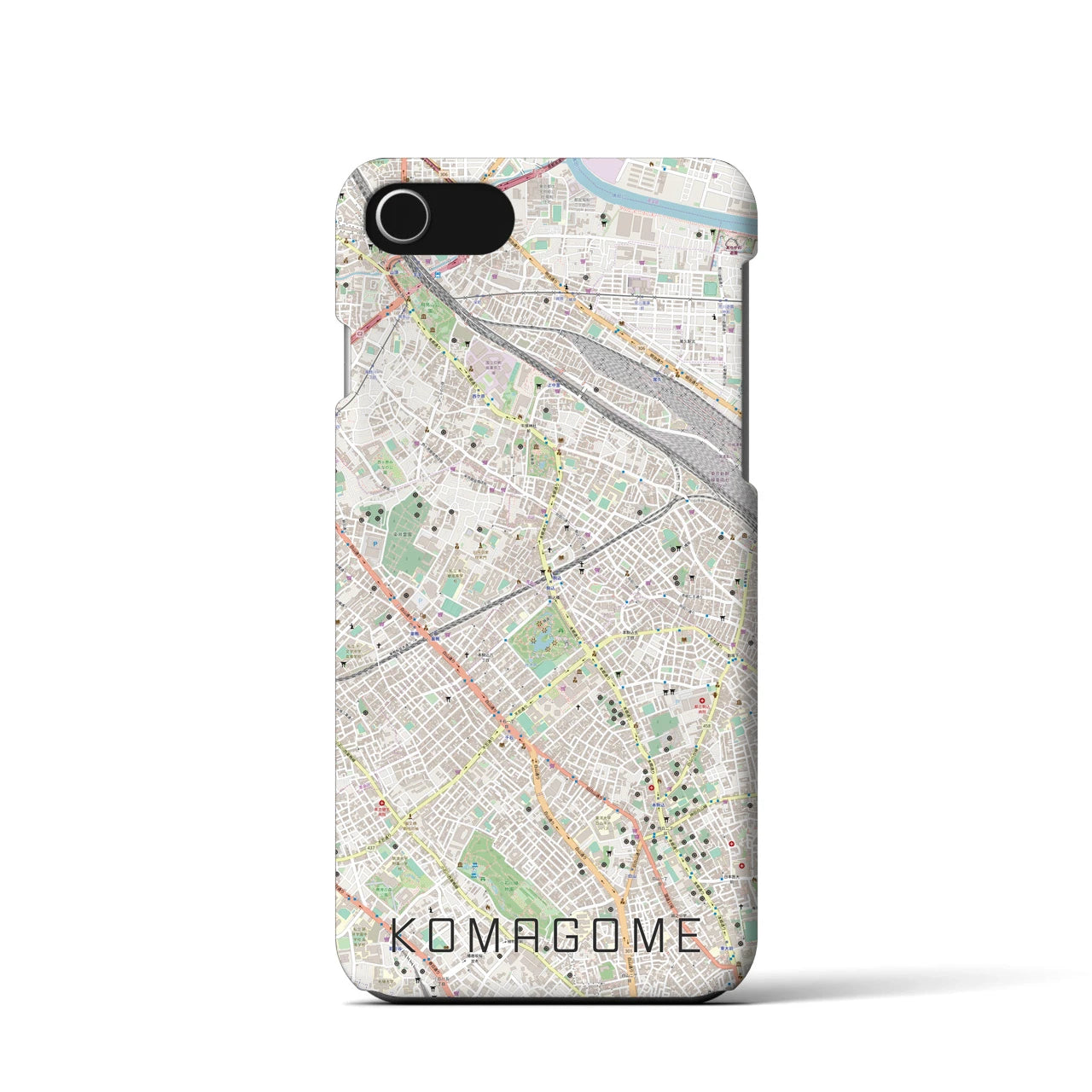 【駒込（東京都）】地図柄iPhoneケース（バックカバータイプ）