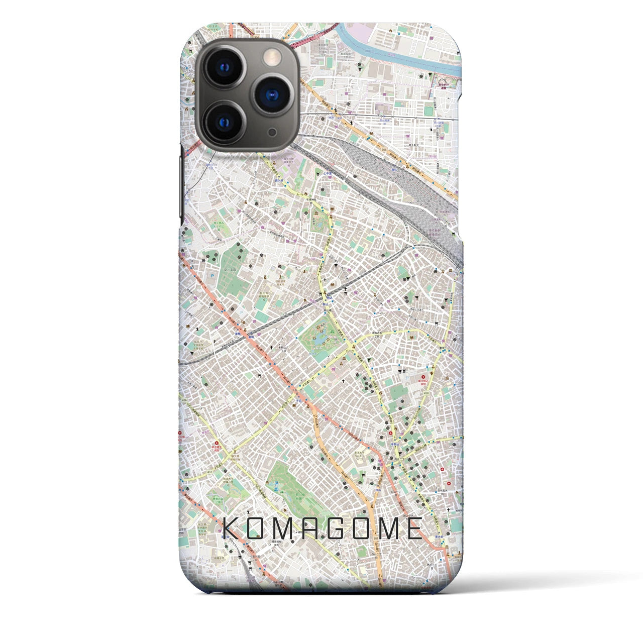 【駒込（東京都）】地図柄iPhoneケース（バックカバータイプ）