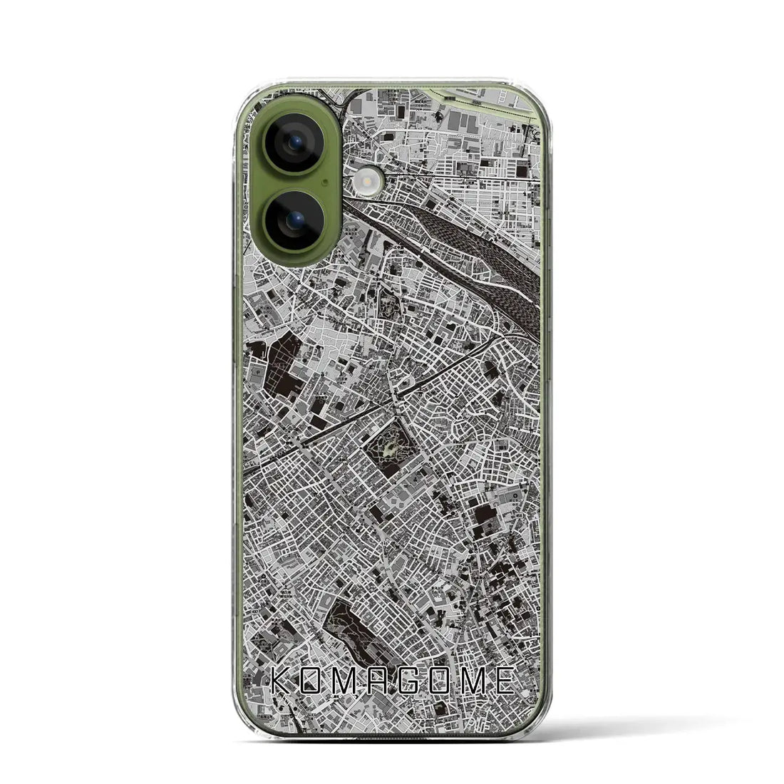 【駒込（東京都）】地図柄iPhoneケース（クリアタイプ）モノトーン・iPhone 17 Pro Max 用