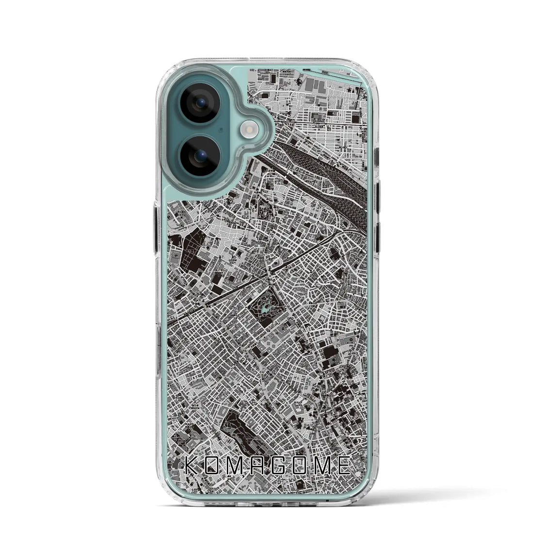 【駒込（東京都）】地図柄iPhoneケース（MagSafeタイプ）モノトーン・iPhone 16 Pro 用