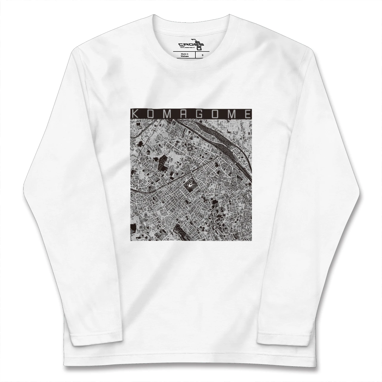 【駒込（東京都）】地図柄ロングスリーブTシャツ
