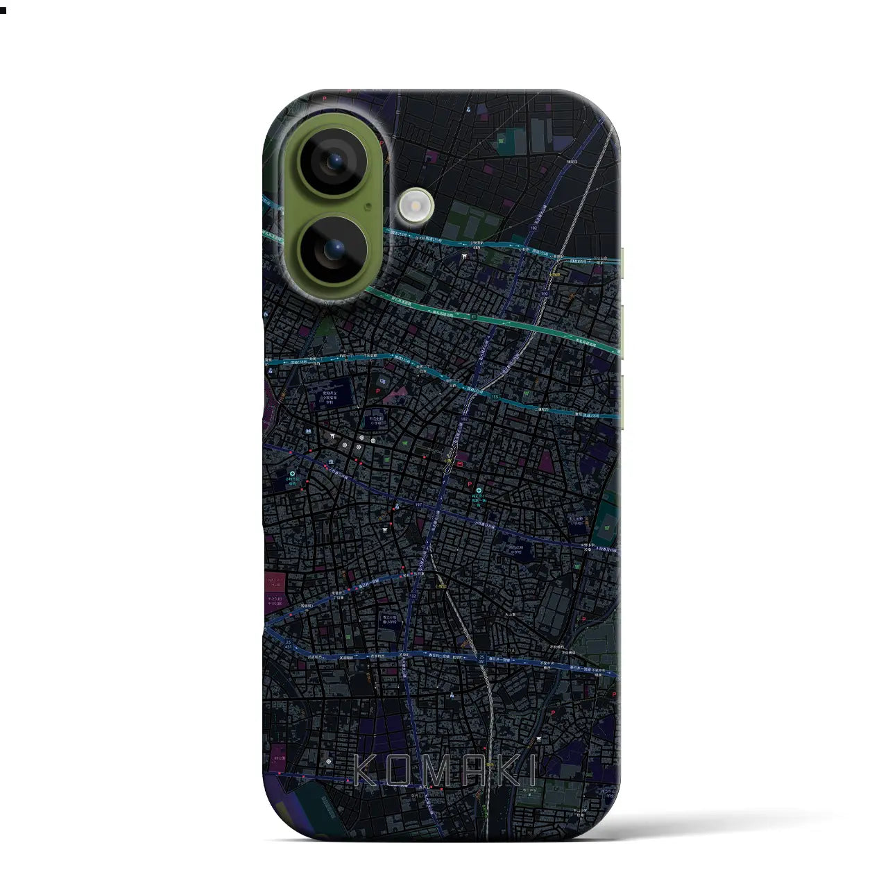 【小牧（愛知県）】地図柄iPhoneケース（バックカバータイプ）