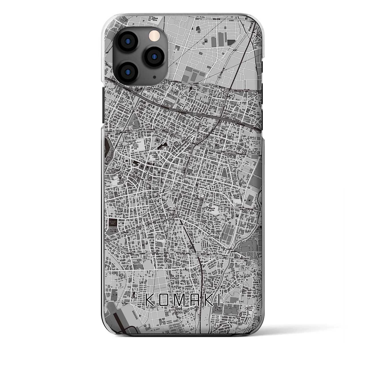 【小牧（愛知県）】地図柄iPhoneケース（クリアタイプ）