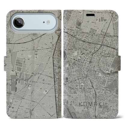 【小牧（愛知県）】地図柄iPhoneケース（手帳タイプ）