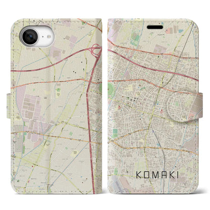 【小牧（愛知県）】地図柄iPhoneケース（手帳タイプ）