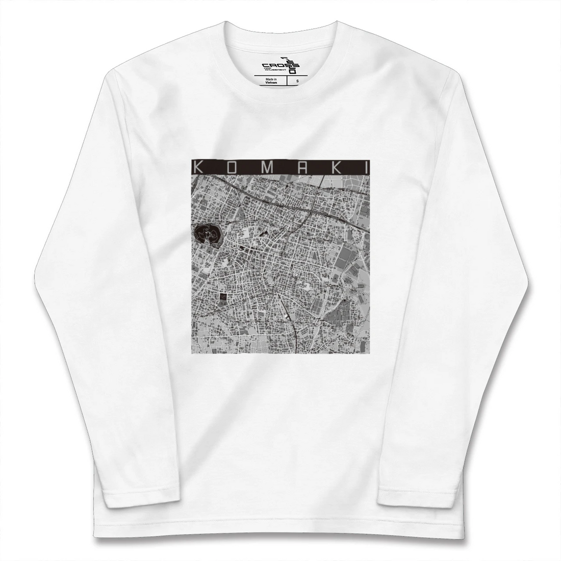 【小牧(愛知県)】地図柄ロングスリーブTシャツ