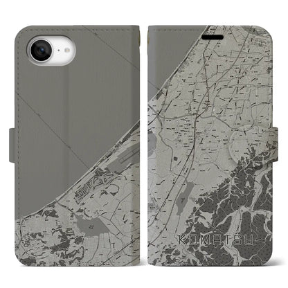 【小松（石川県）】地図柄iPhoneケース（手帳タイプ）