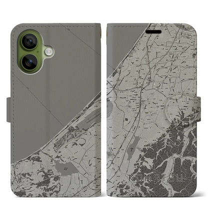 【小松（石川県）】地図柄iPhoneケース（手帳タイプ）