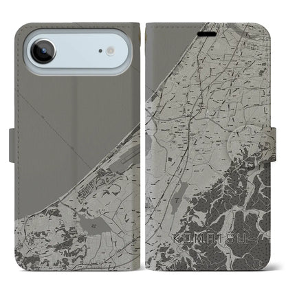 【小松（石川県）】地図柄iPhoneケース（手帳タイプ）