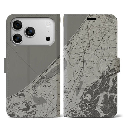 【小松（石川県）】地図柄iPhoneケース（手帳タイプ）