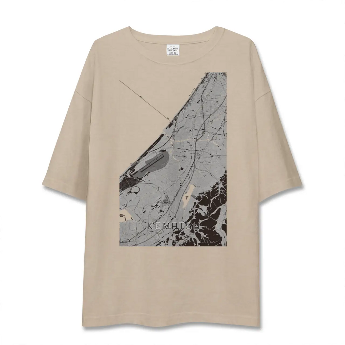 【小松（石川県）】地図柄ビッグシルエットTシャツ