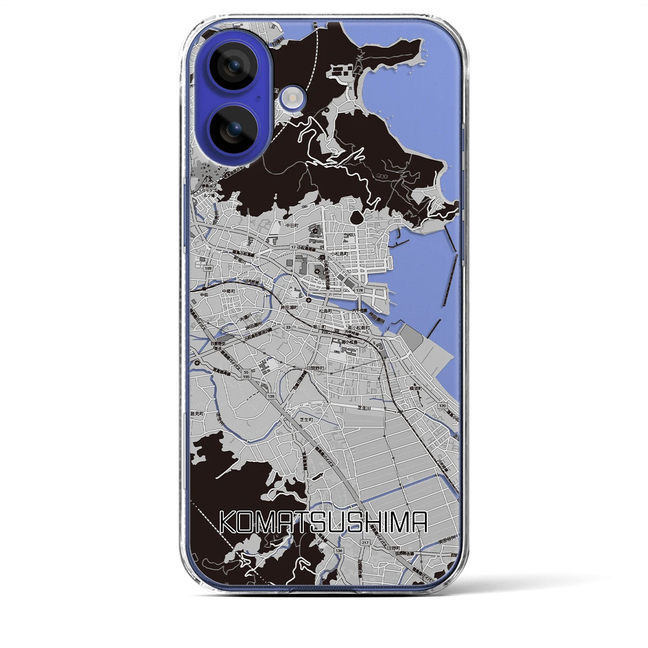 【小松島（徳島県）】地図柄iPhoneケース（クリアタイプ）