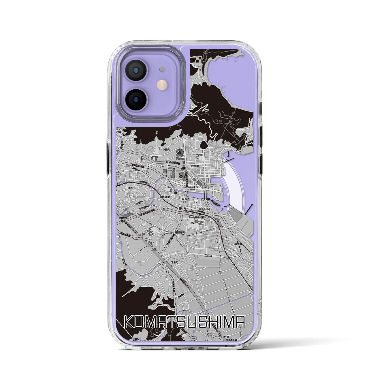 【小松島（徳島県）】地図柄iPhoneケース（MagSafeタイプ）