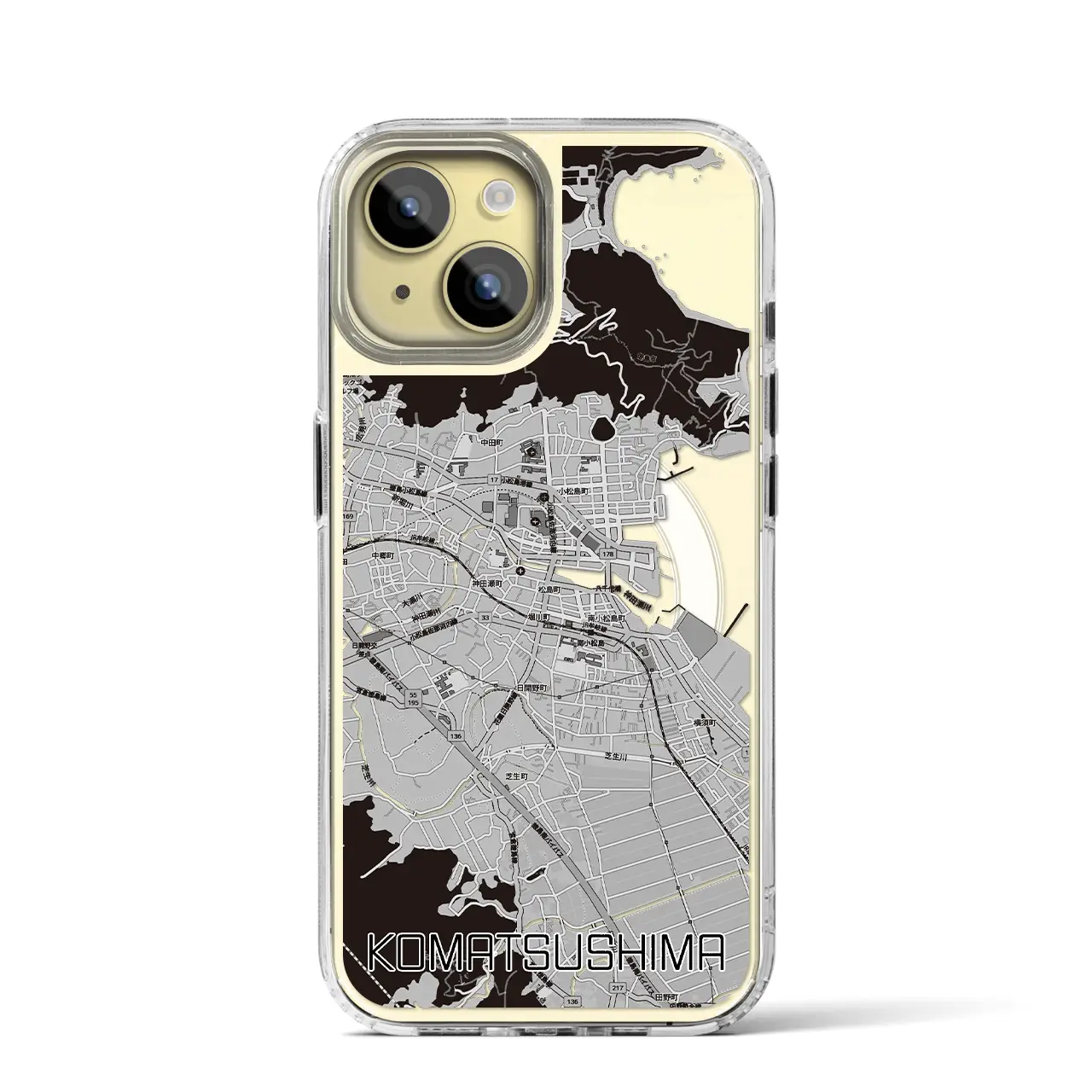 【小松島（徳島県）】地図柄iPhoneケース（MagSafeタイプ）