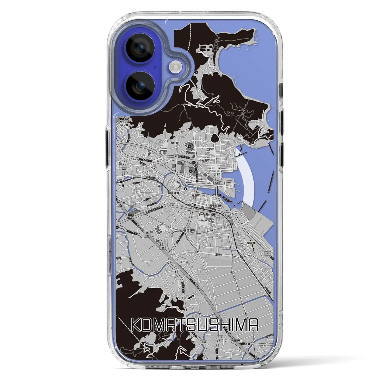 【小松島（徳島県）】地図柄iPhoneケース（MagSafeタイプ）