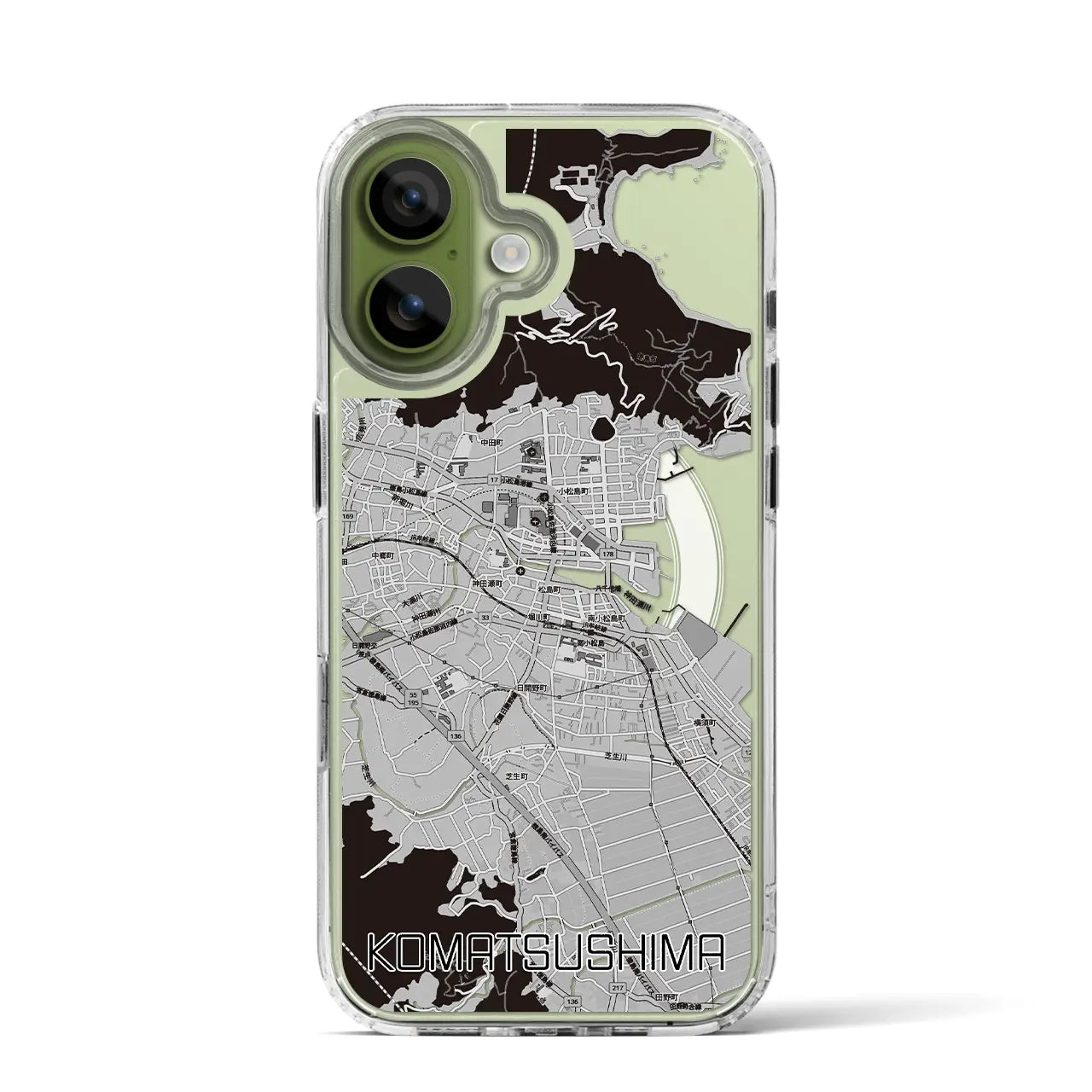 【小松島（徳島県）】地図柄iPhoneケース（MagSafeタイプ）