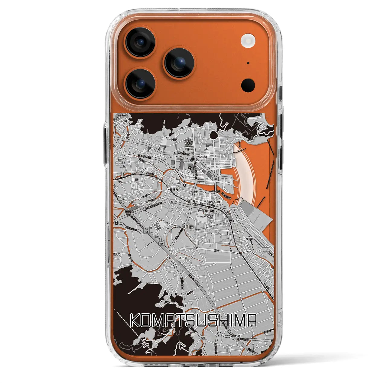 【小松島（徳島県）】地図柄iPhoneケース（MagSafeタイプ）
