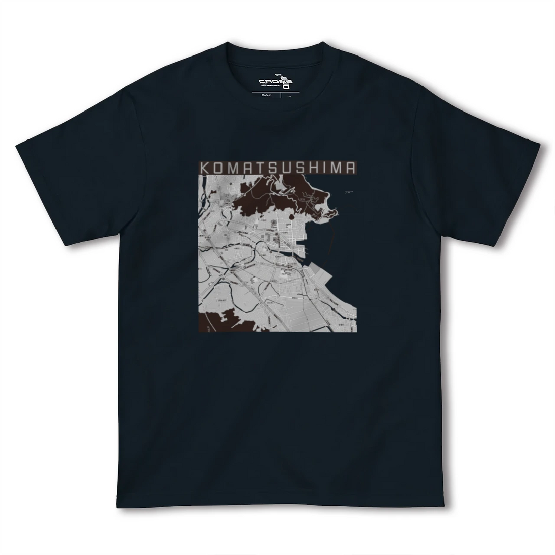 【小松島（徳島県）】地図柄ヘビーウェイトTシャツ